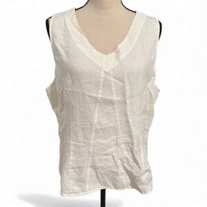 Flax Cream Linen Tank Top